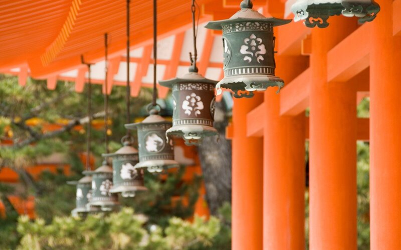 Hanging Lanterns at Shrine