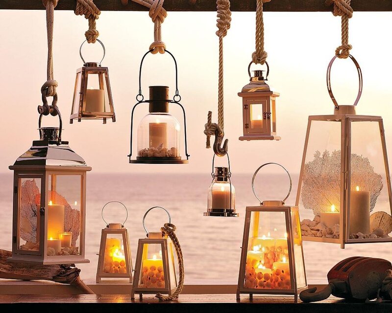 Hanging Lanterns on Beach