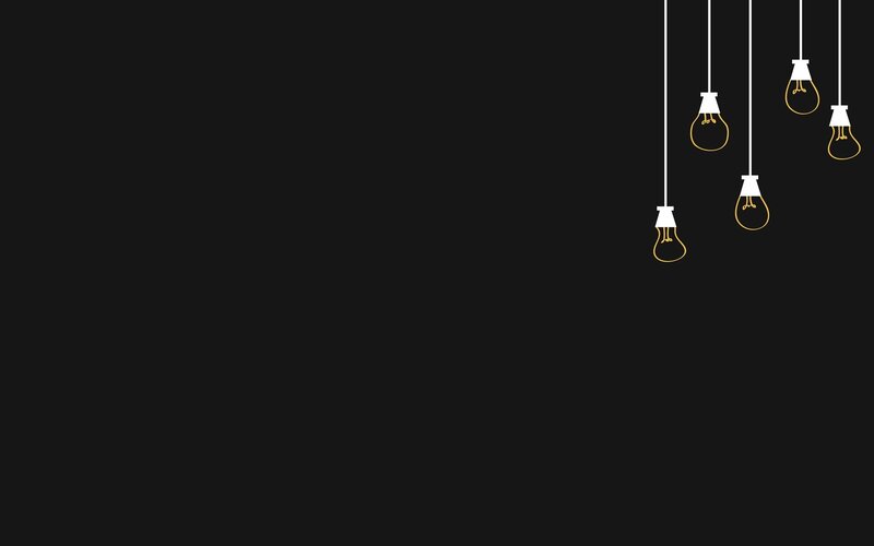 Hanging Light Bulbs — Black
