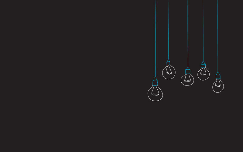 hanging light bulbs illustration