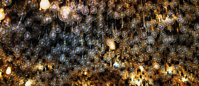 hanging light bulbs installation