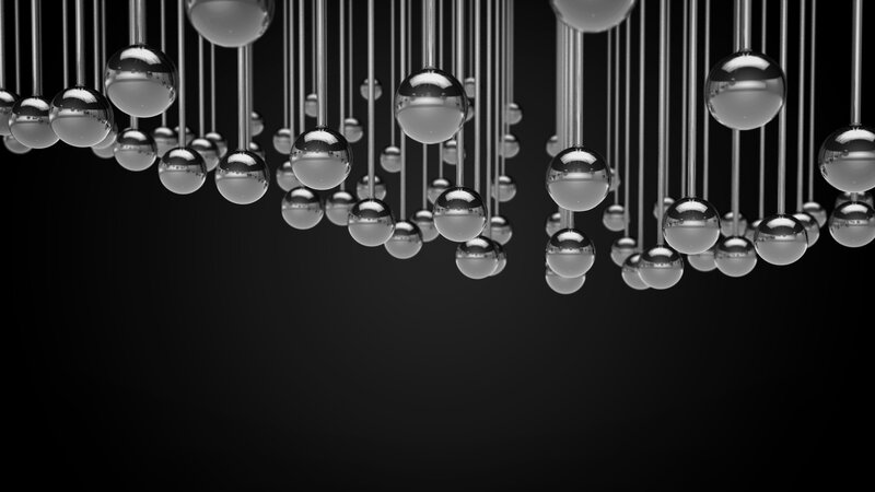 Hanging Metallic Spheres