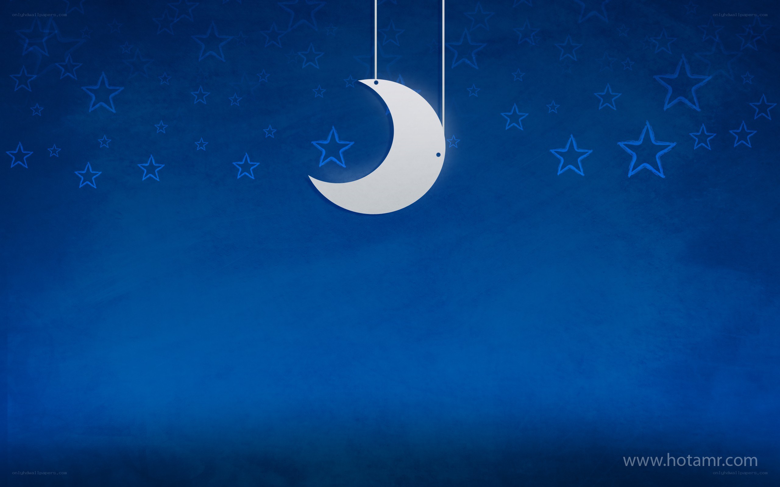 hanging moon and stars