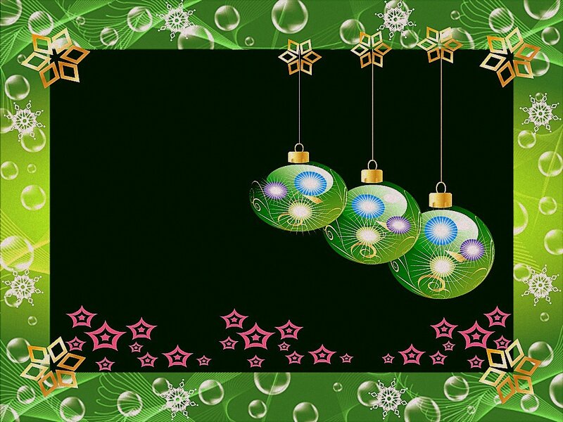 Hanging Ornaments — Green