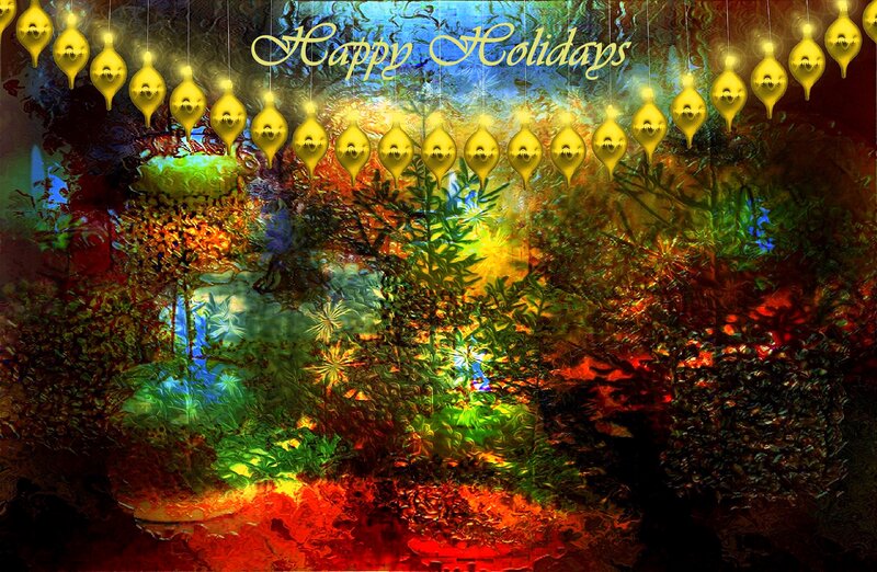 Hanging Ornaments in Garden