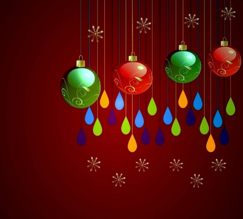 Hanging Ornaments — Red, Festive