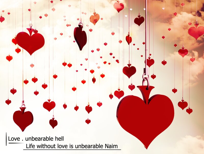 Hanging Red Hearts — Romantic