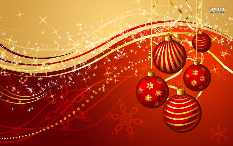 Hanging Red Ornaments