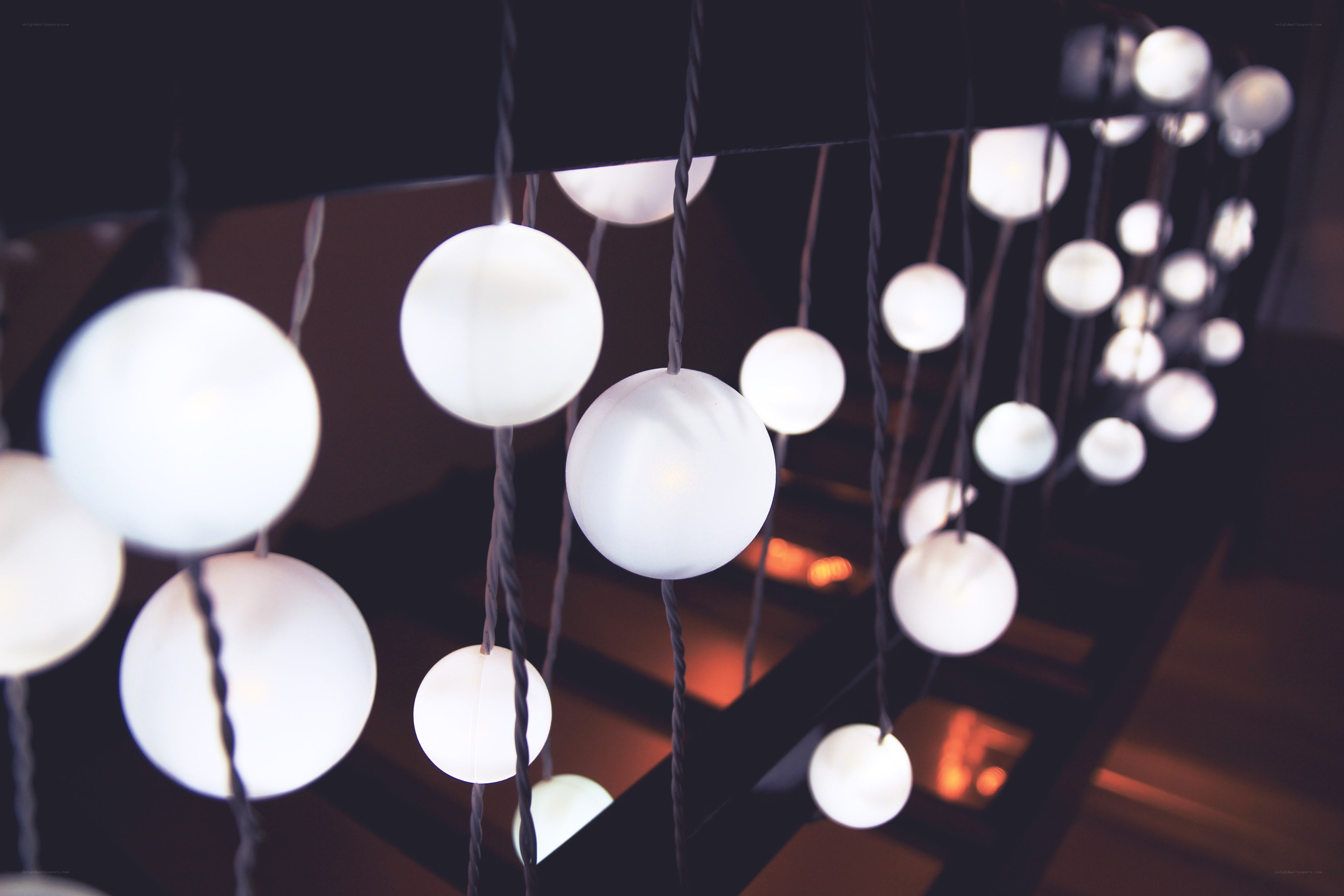 hanging spherical lights