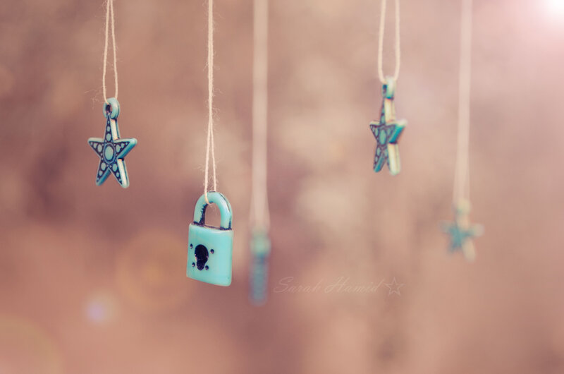 Hanging Star and Lock Charms