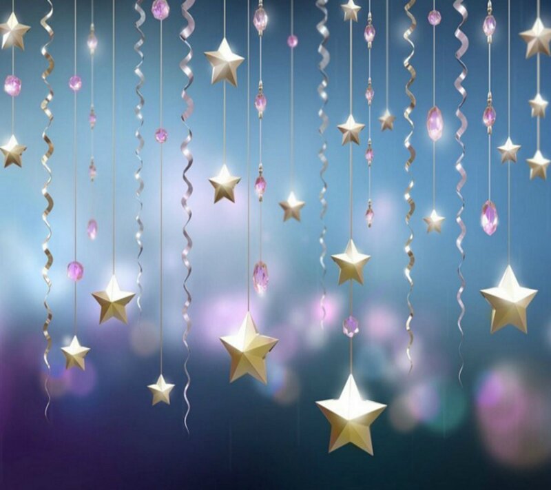 Hanging Star Decorations — Blue, Celebratory