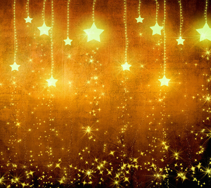 Hanging Star Decorations — Gold