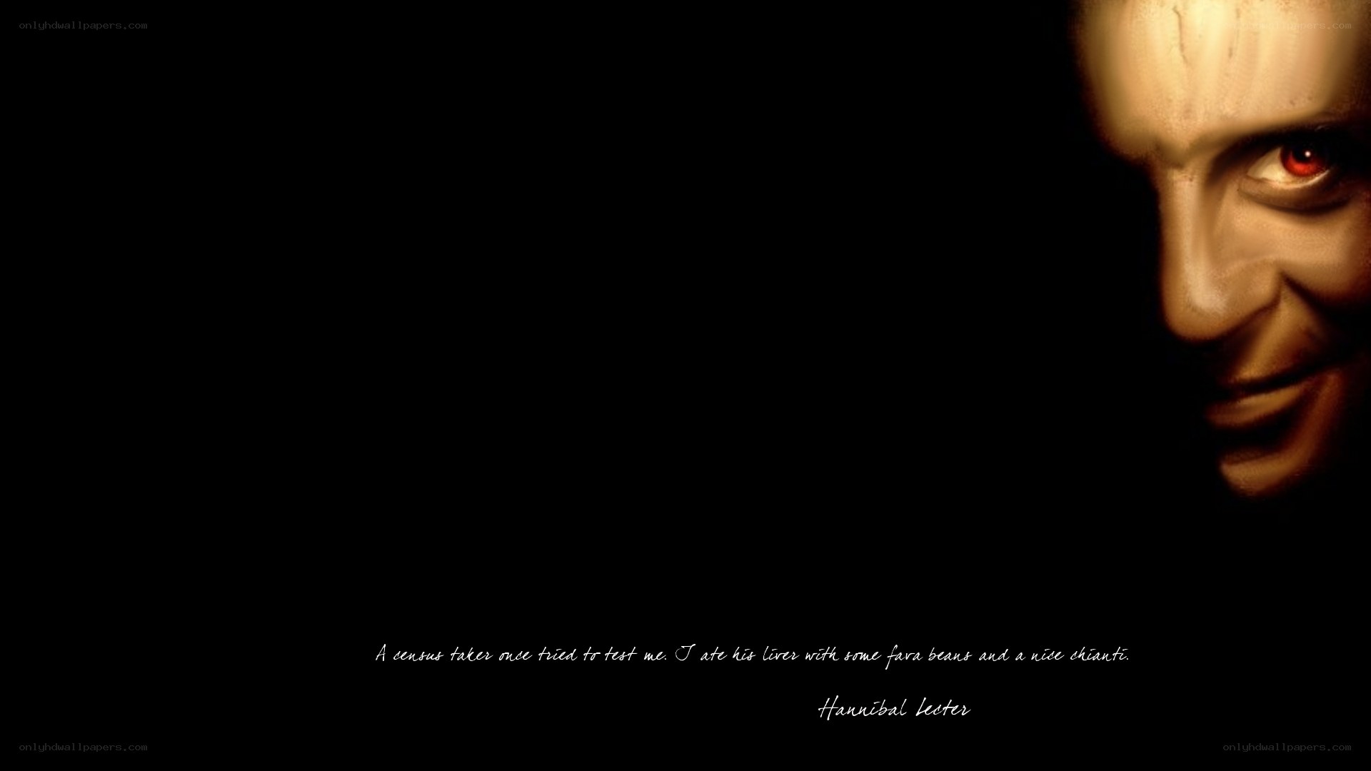Hannibal Lecter quote wallpaper