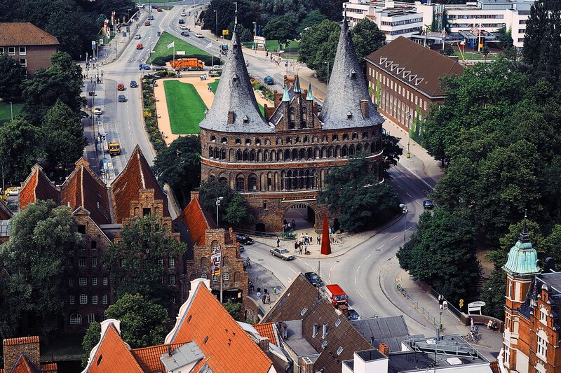 Hanseatic city with historic gate