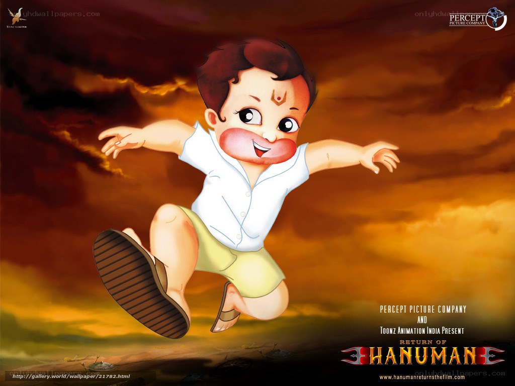 Hanuman character in flight