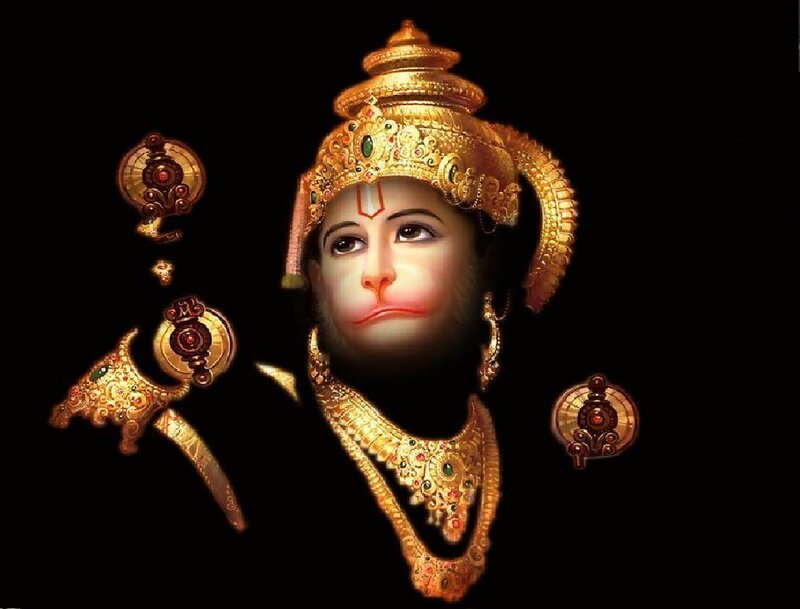 Hanuman Deity — Black