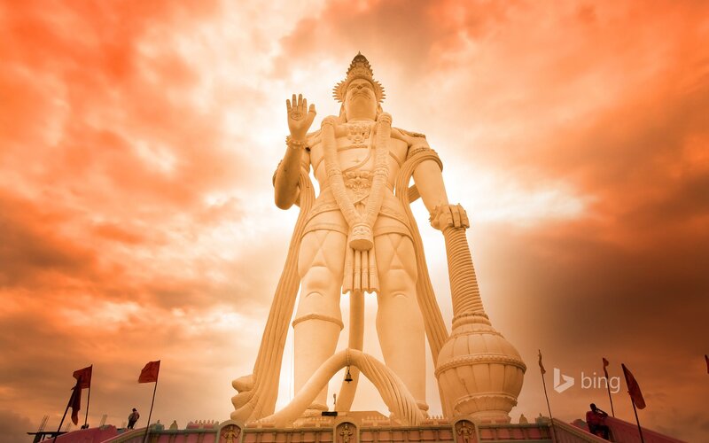 Hanuman Statue — Orange