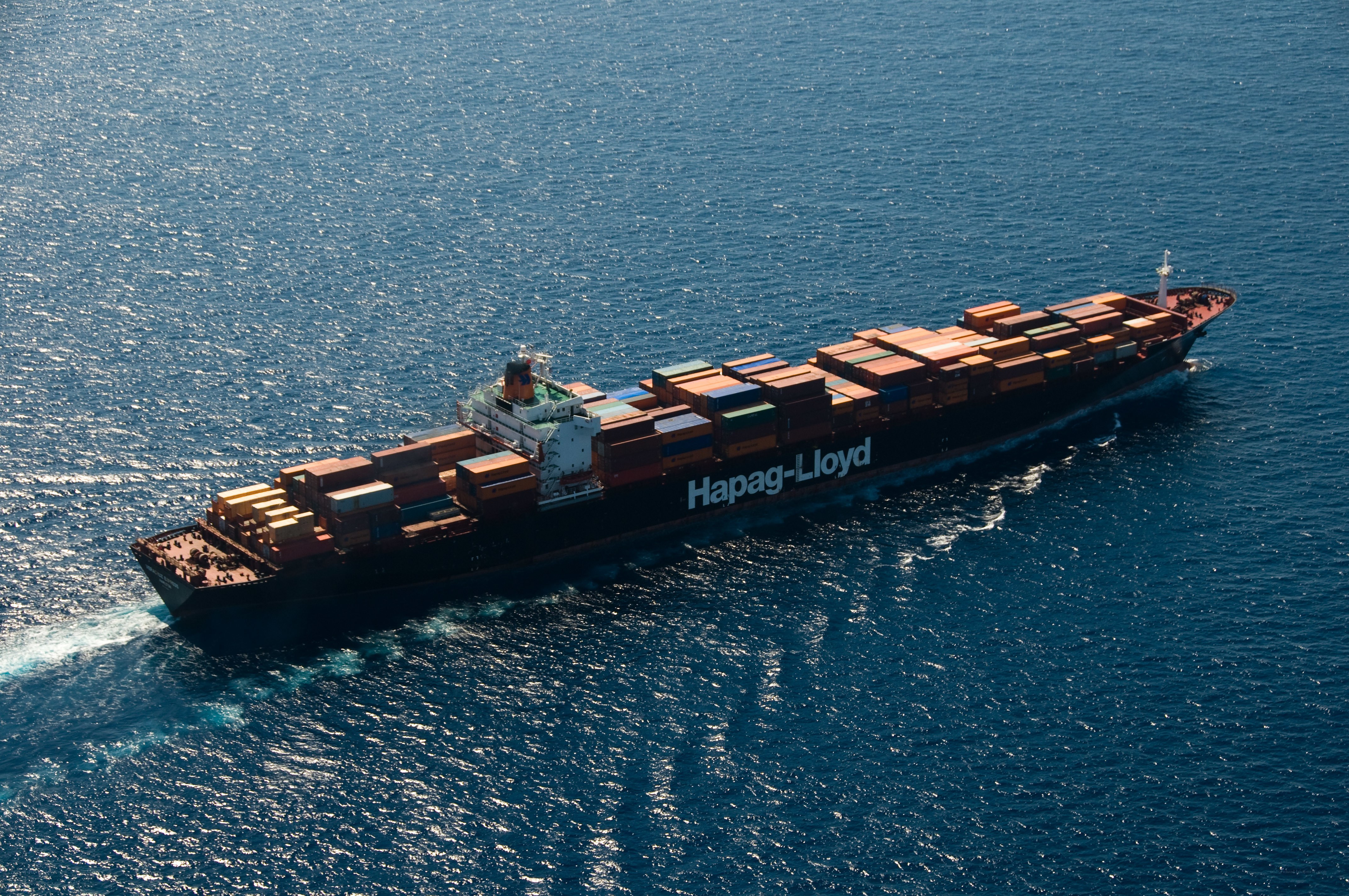 Hapag-Lloyd container ship at sea