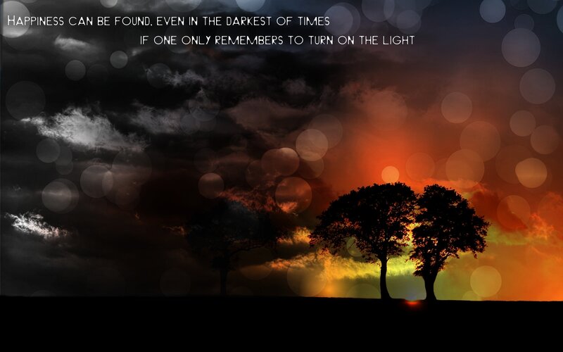 Happiness in the dark