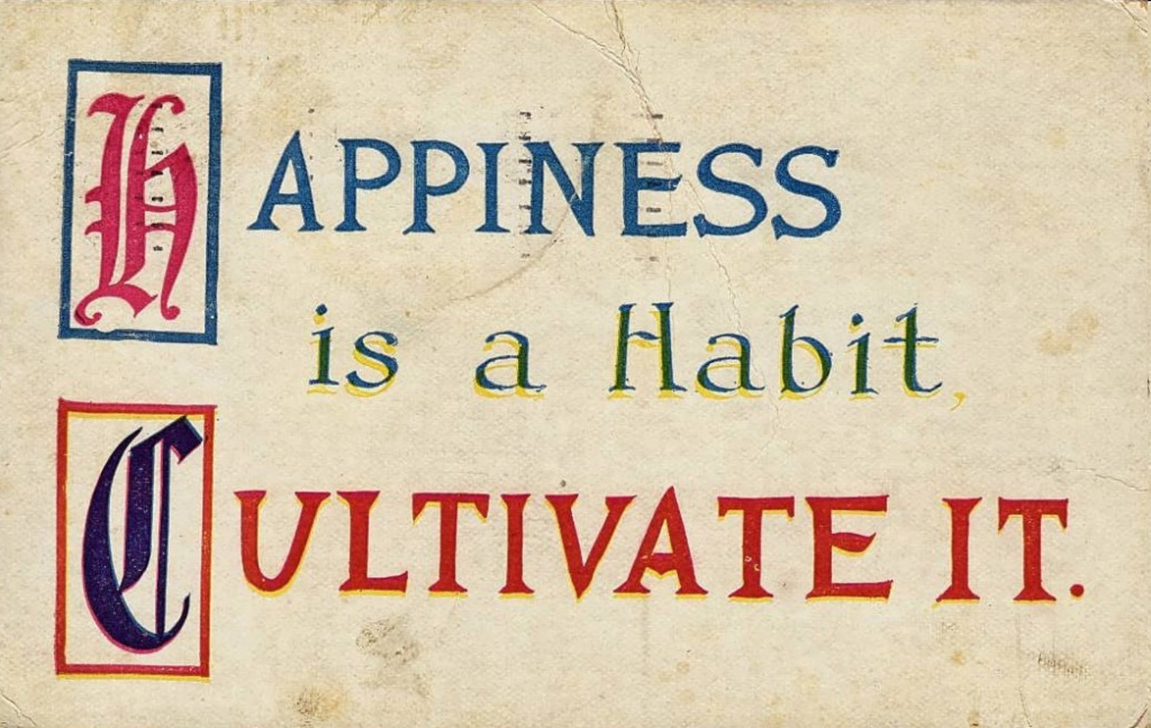 Happiness is a habit
