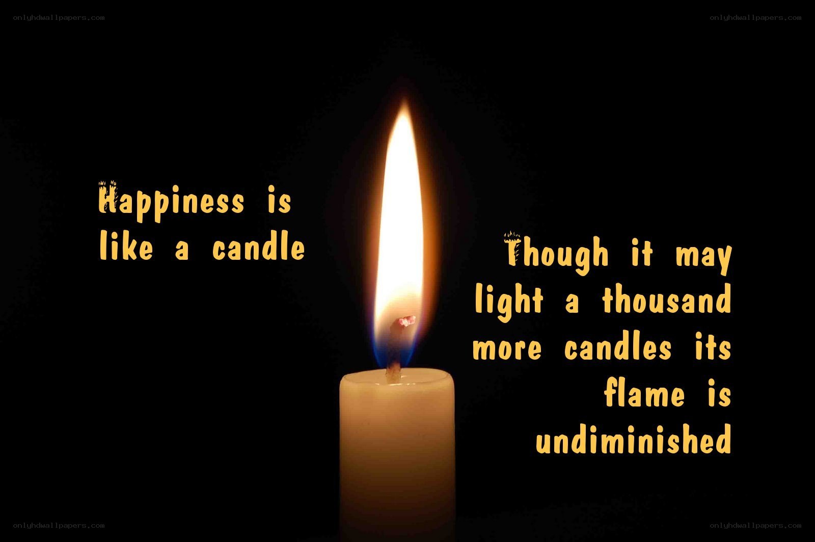 happiness is like a candle