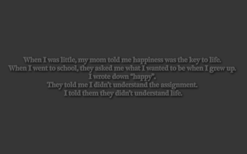 happiness is the key