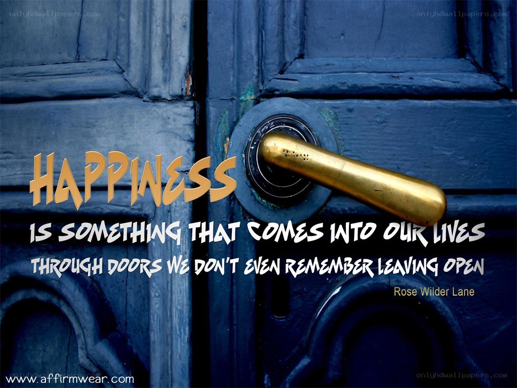 happiness through open doors