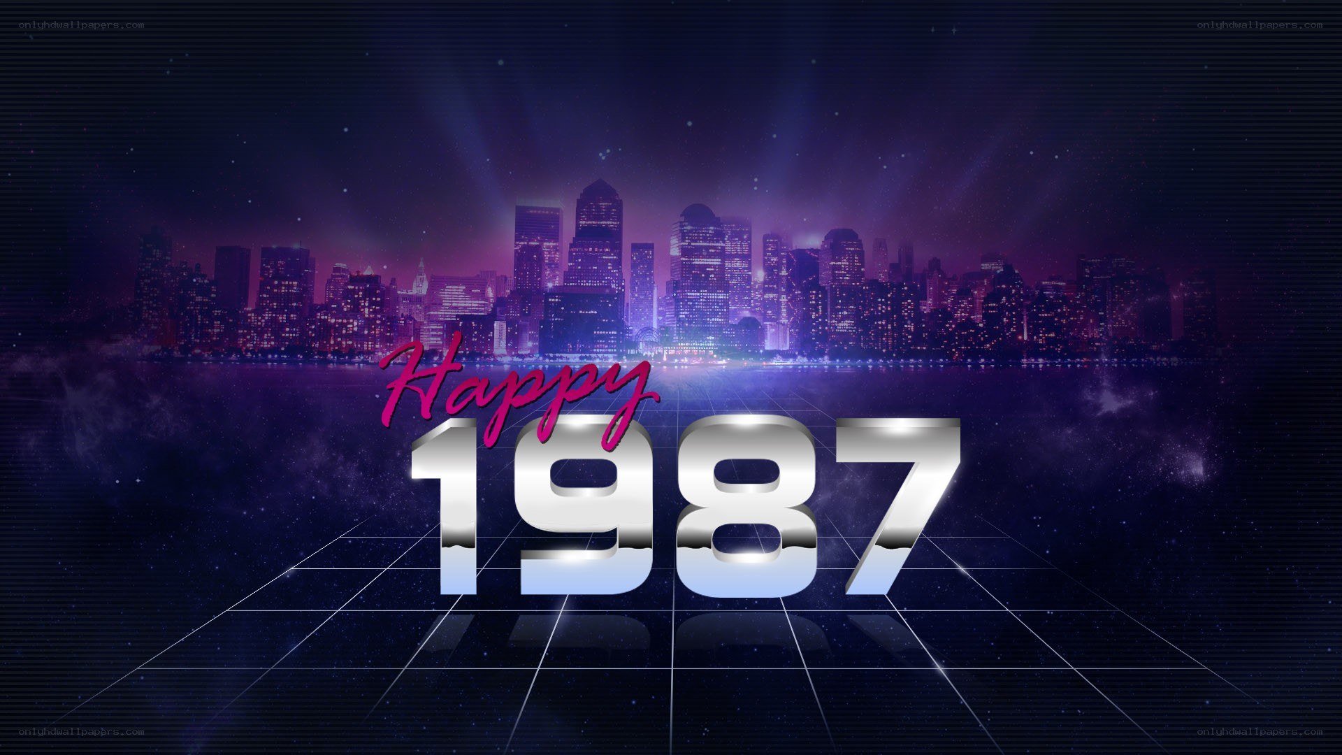 Happy 1987 retro city