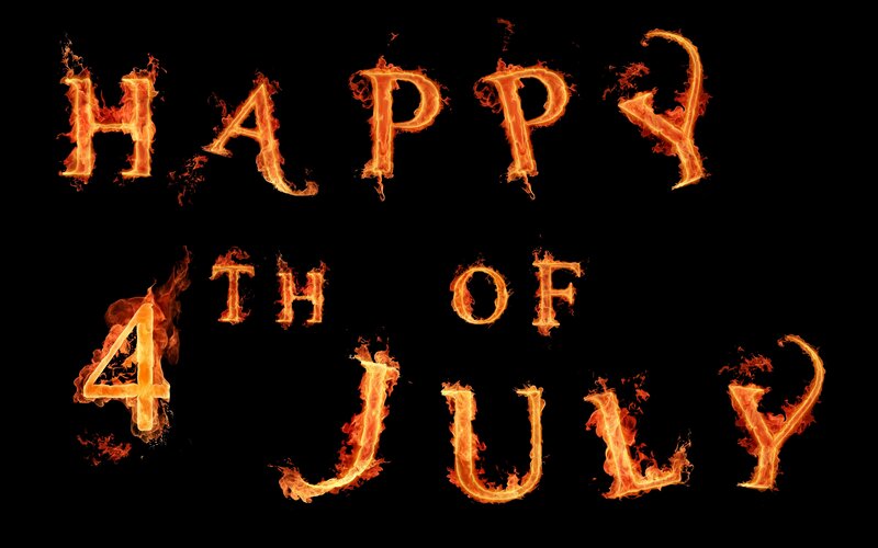 Happy 4th of July in flames