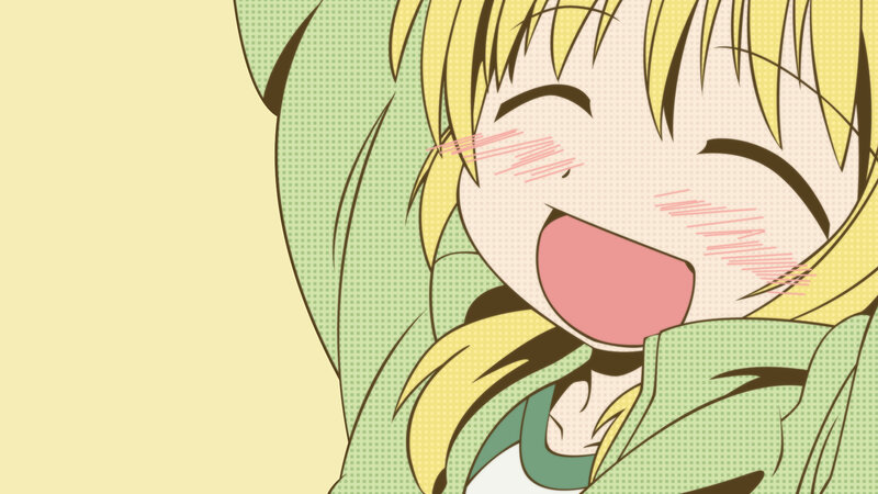 happy anime girl laughing