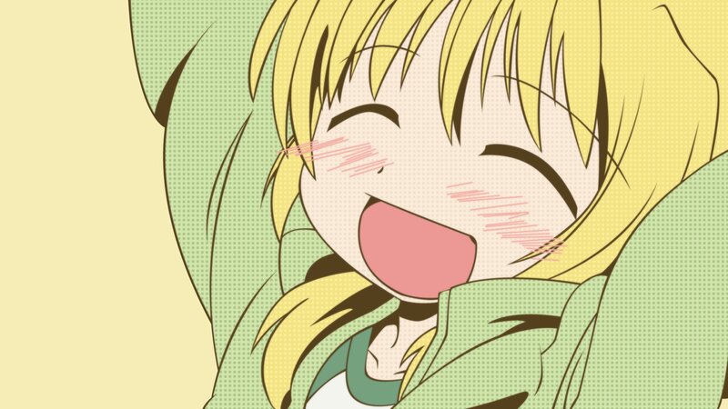 happy anime girl laughing