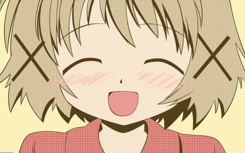 happy anime girl laughing