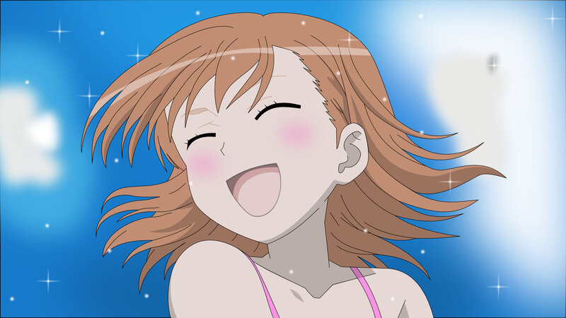 happy anime girl laughing