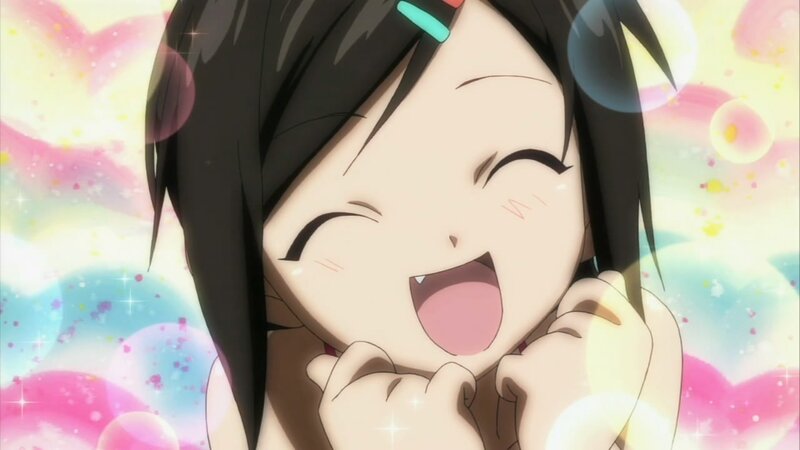 happy anime girl laughing