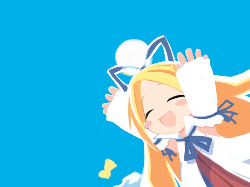 happy anime girl waving