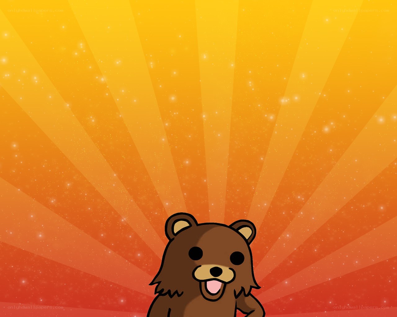 happy bear with sunburst