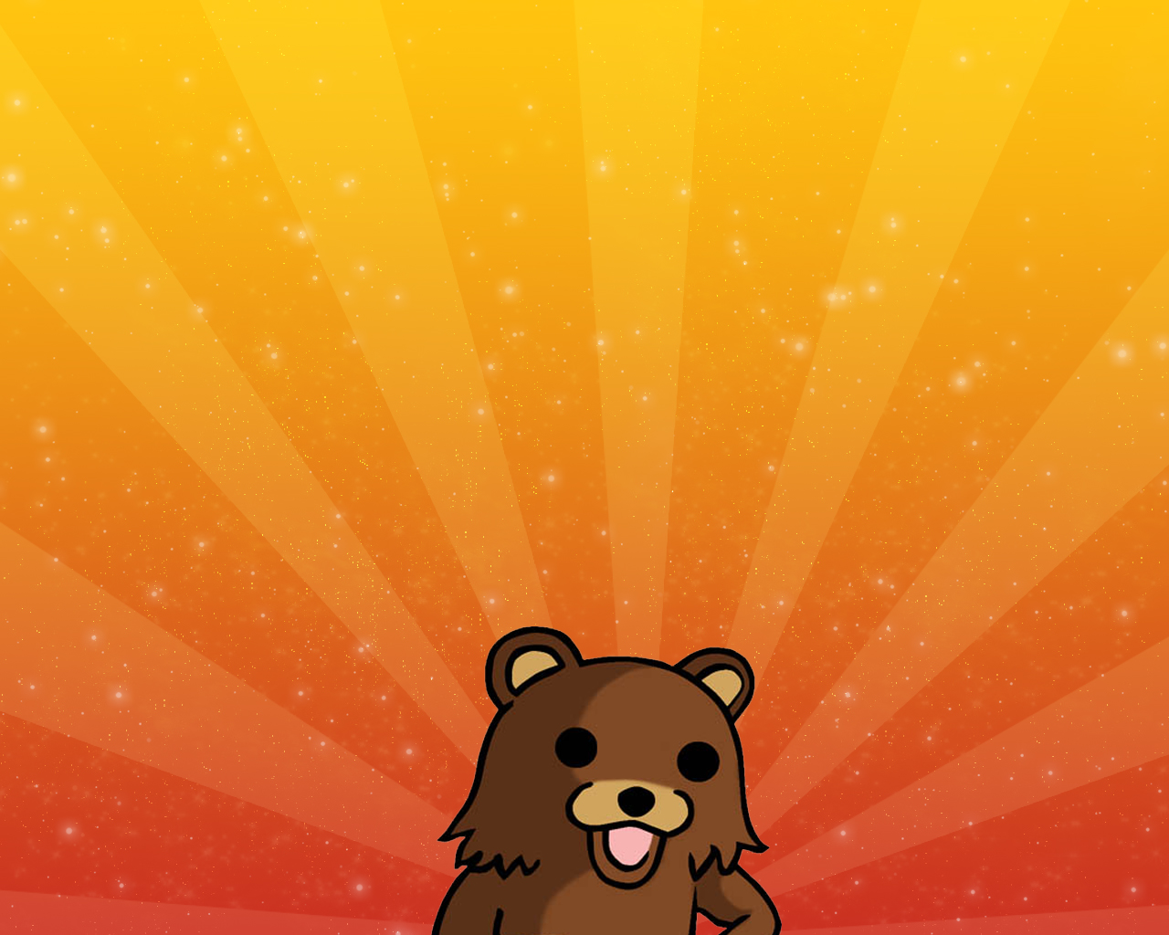 happy bear with sunburst