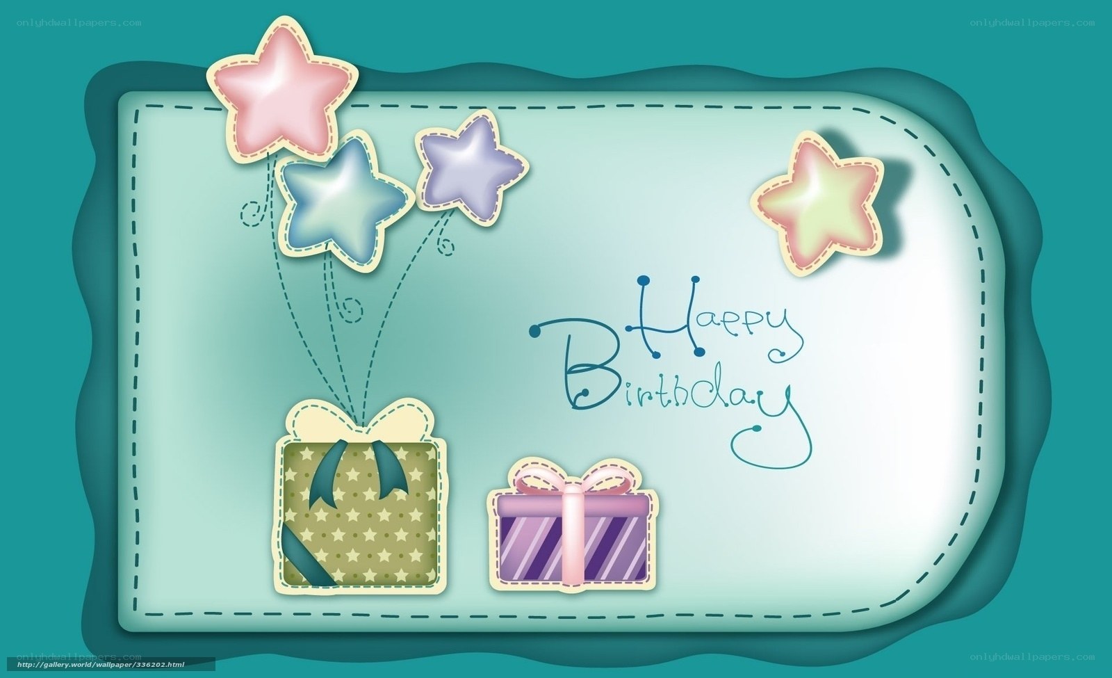 Happy Birthday card with gifts