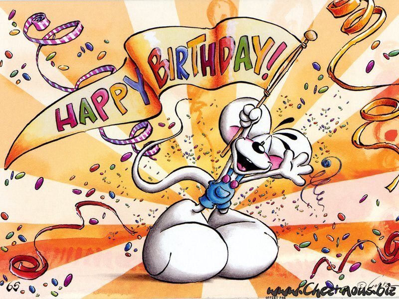 Happy birthday cartoon character