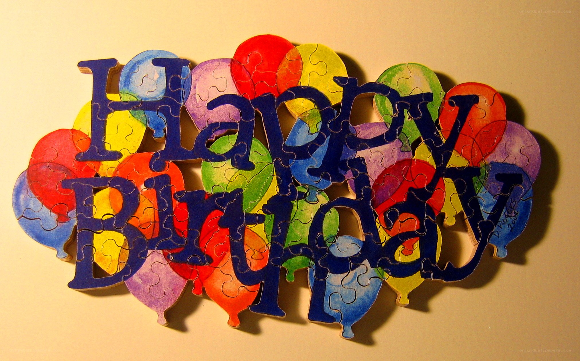 Happy Birthday puzzle art