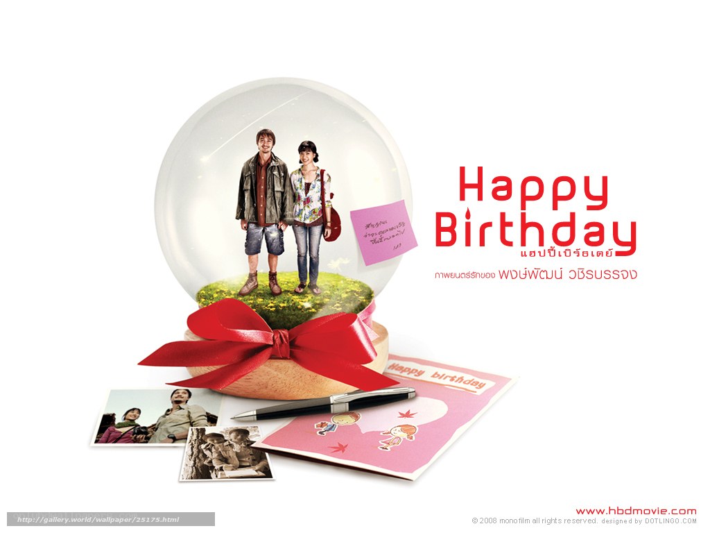 Happy Birthday snow globe