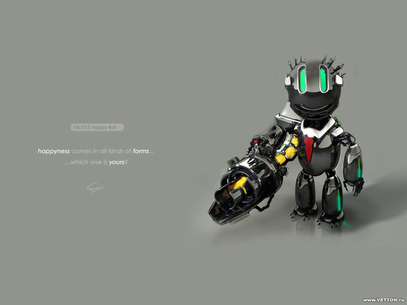 Happy Bot robot character