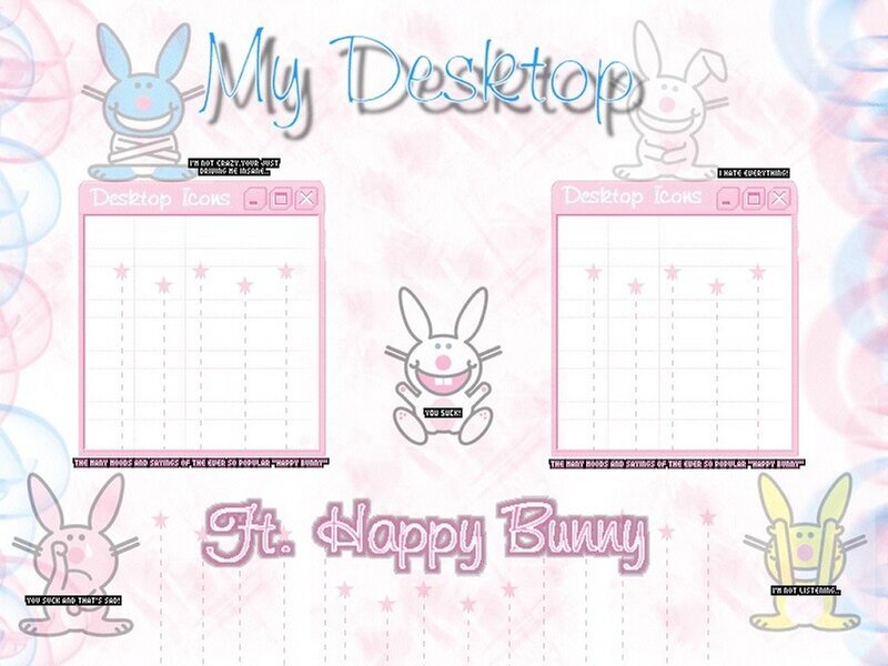 Happy Bunny desktop theme