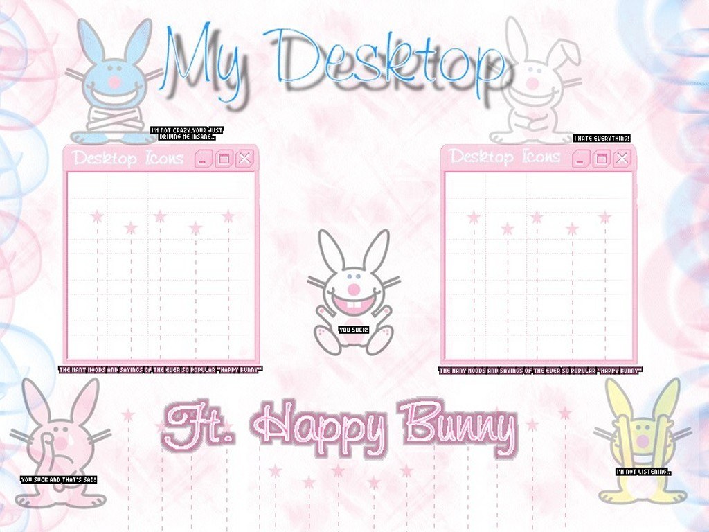 Happy Bunny desktop theme
