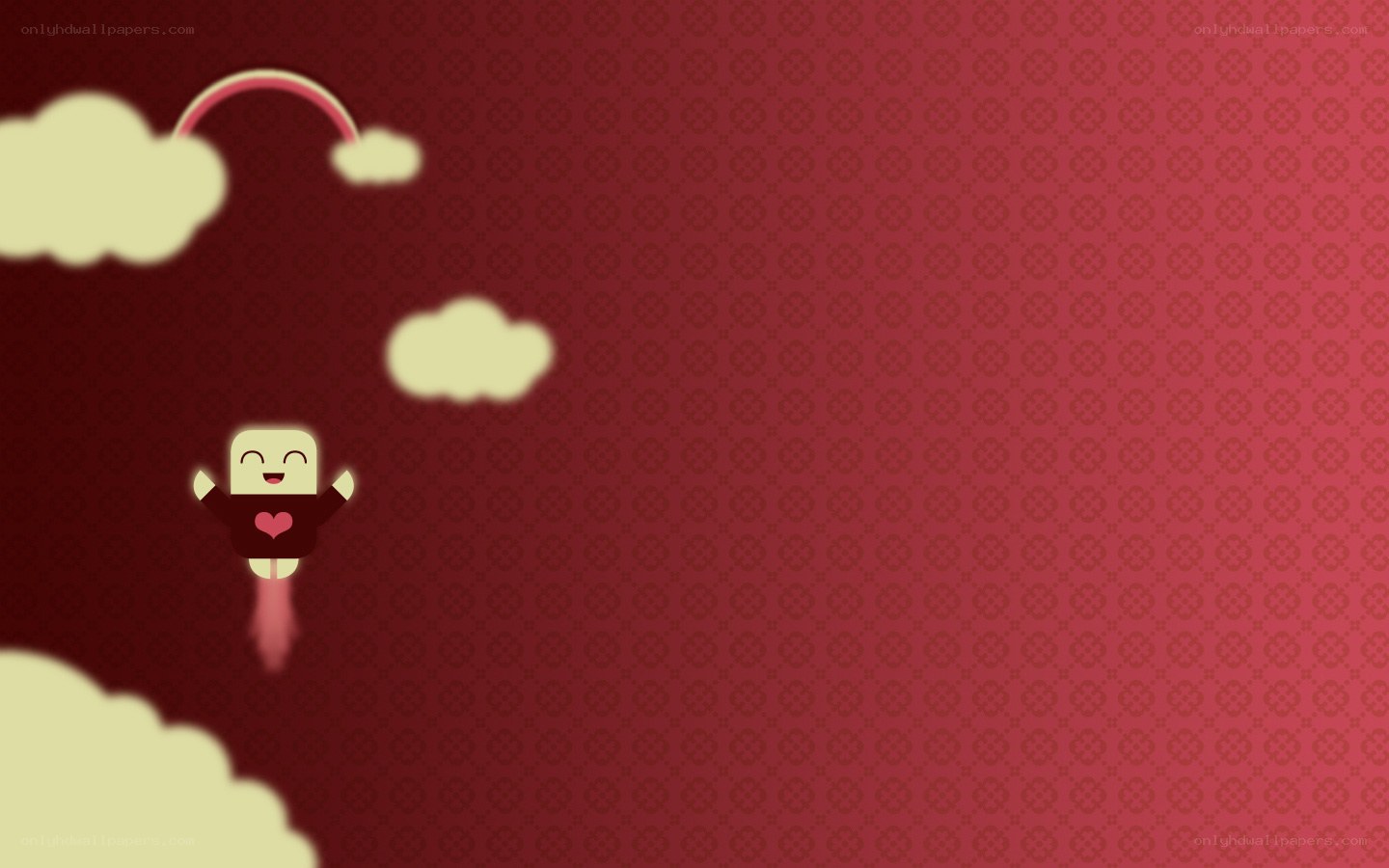 happy character in the sky