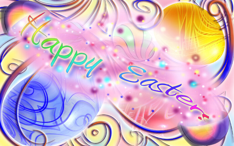 Happy Easter abstract art