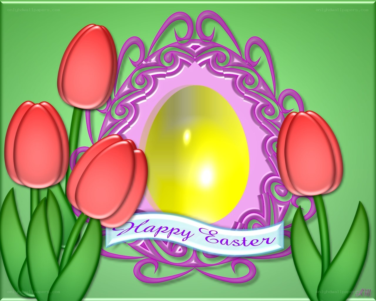 Happy Easter greeting card