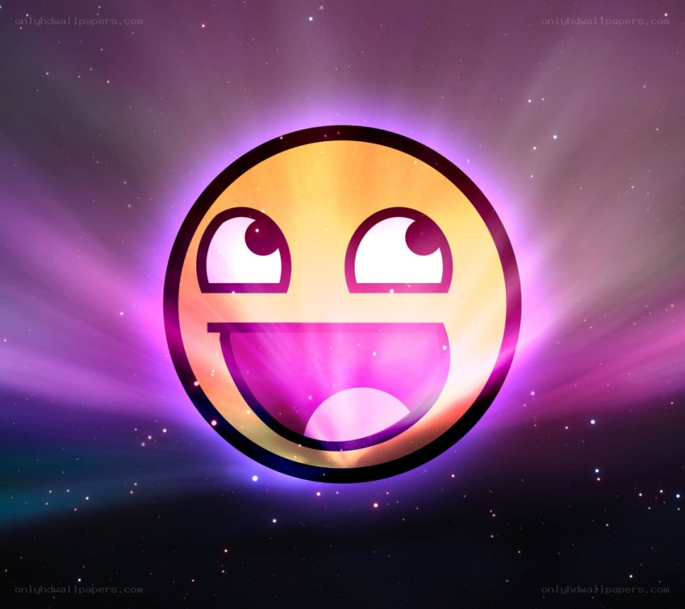 happy face emoji in space