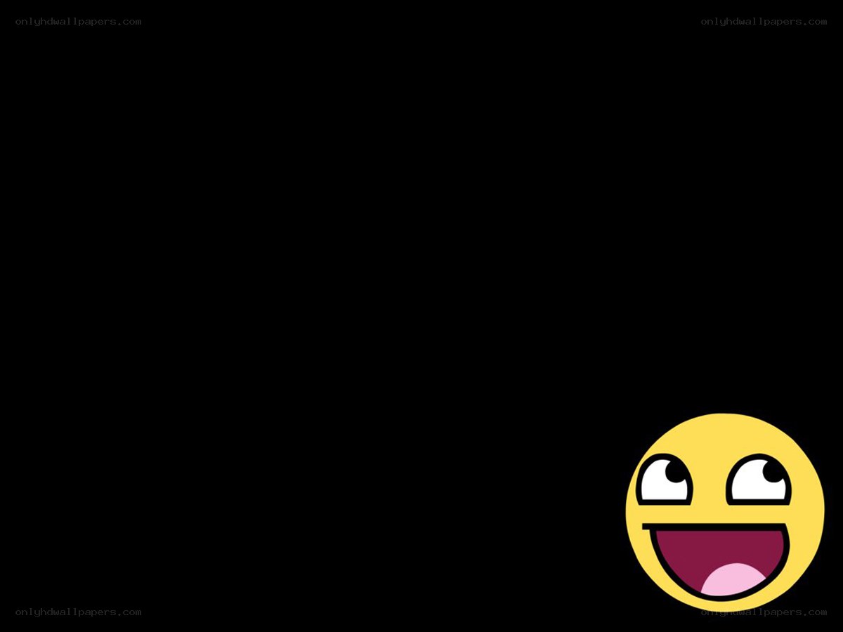 happy face emoji on black