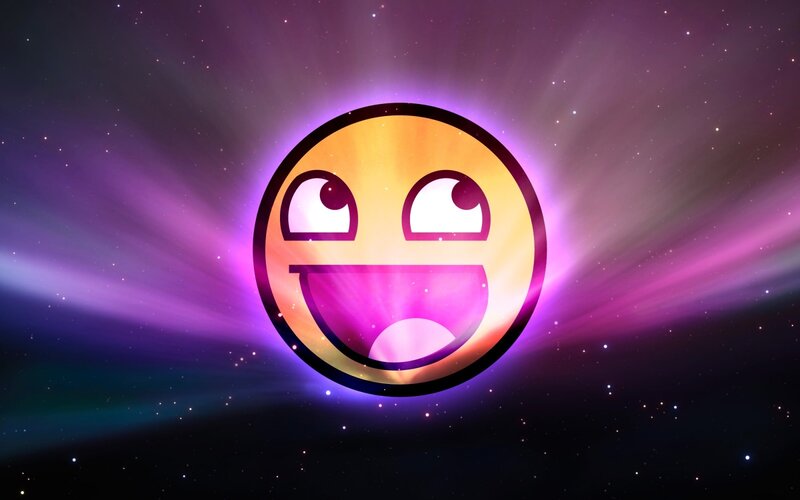 happy face in space
